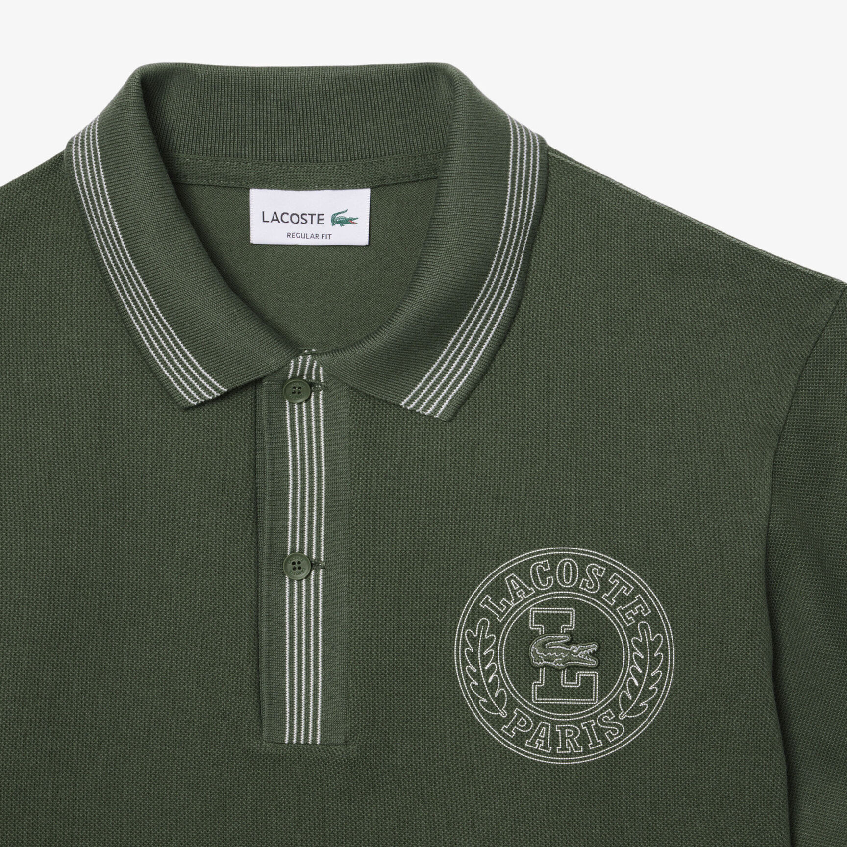 Regular Fit L.12.12 Badge Print Polo Shirt Regular Fit L.12.12 Badge Print Polo Shirt - PH9960-00-HCF