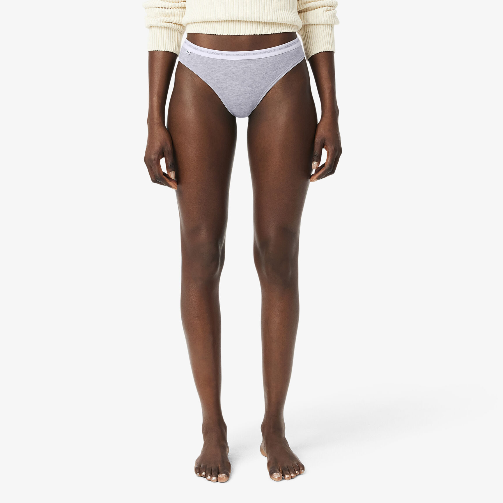 طقم ثونغ قطن مطاطي بتصميم رفيع ، 3 قطع 3-Pack Thongs - 8F1341-00-NUA