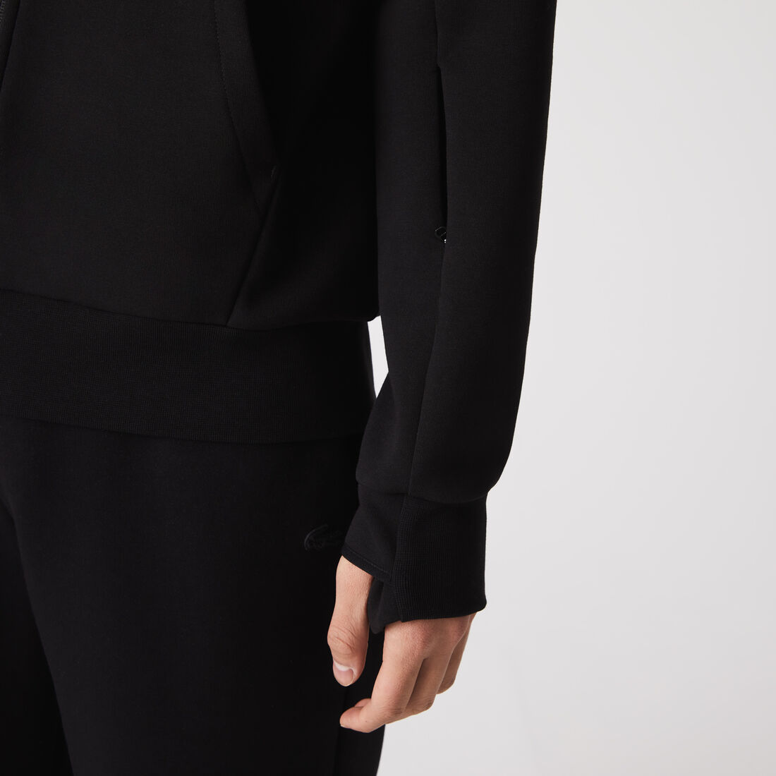 سويت شيرت لاكوست قطن عضوي ناعم للرجال Men's High Neck Cotton Blend Zip Jogger Sweatshirt - SH2702-00-031