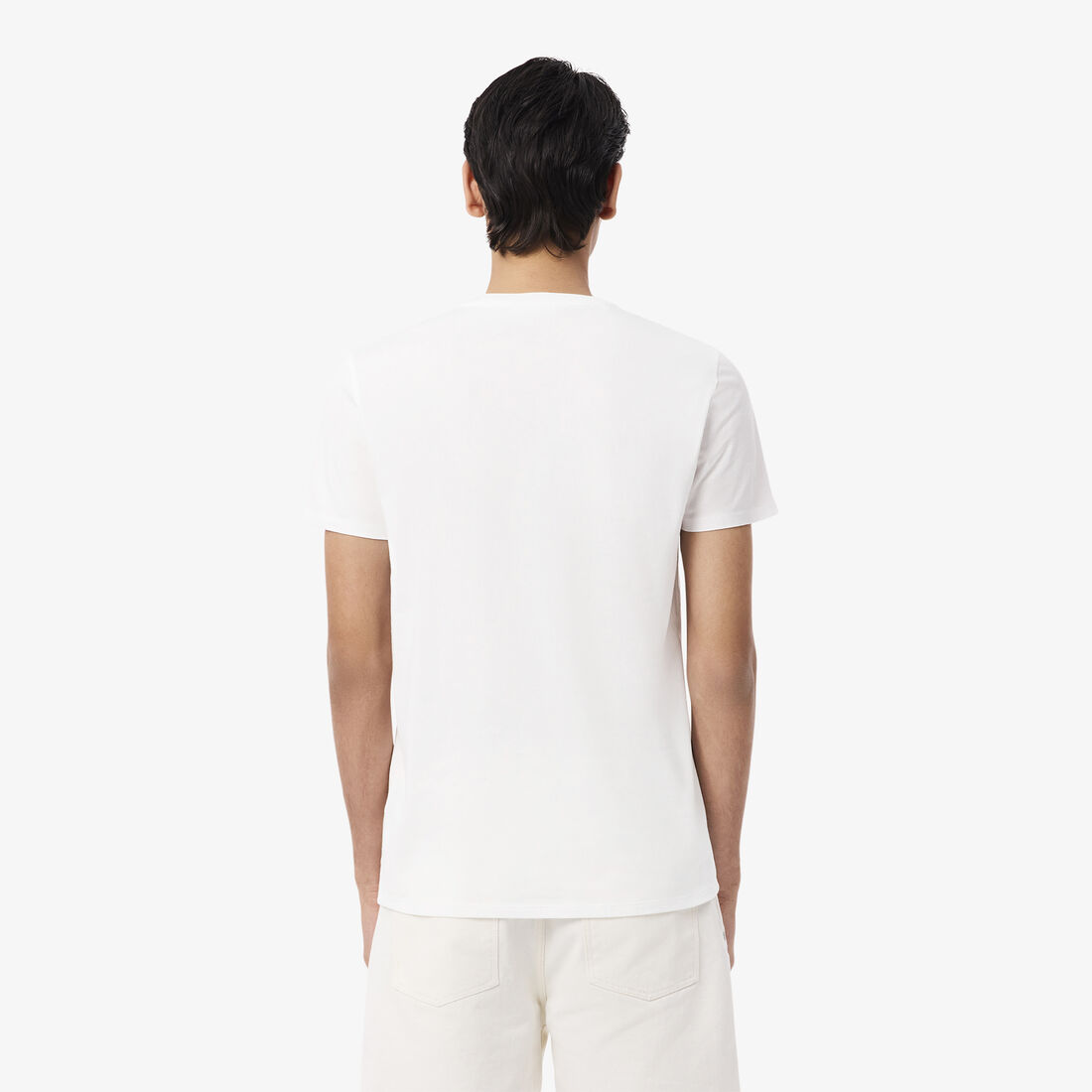 تي شيرت خفيف الوزن من القطن بيما برقبة على شكل حرف V Lightweight Cotton Pima V Neck T-shirt - TH6710-00-001