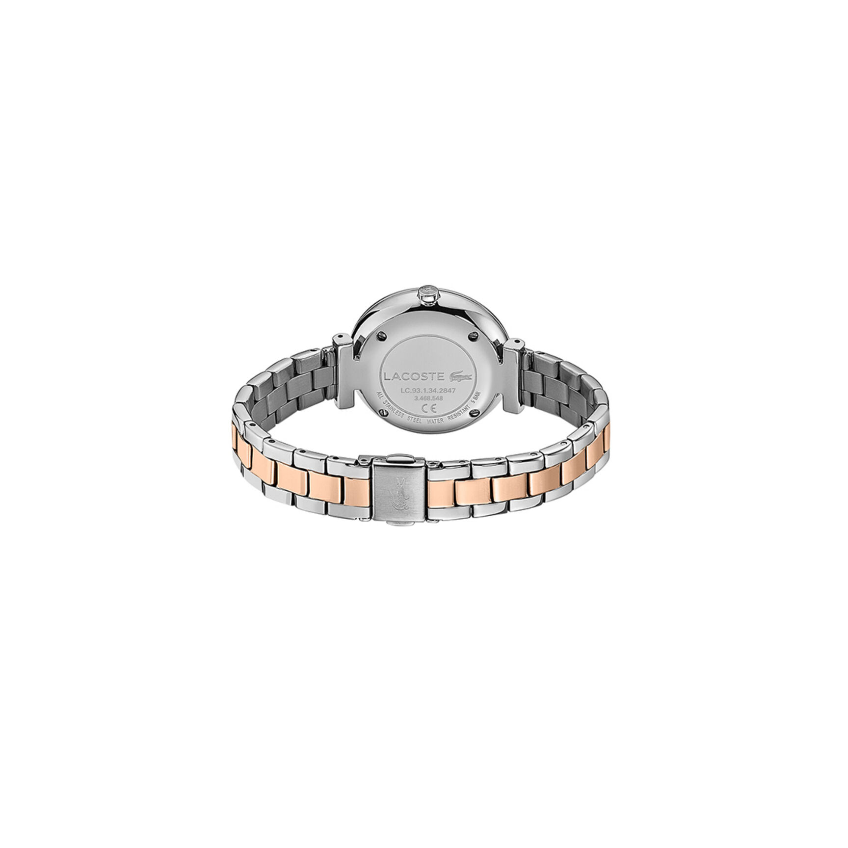 Lacoste Geneva Womens Silver White Dial Watch