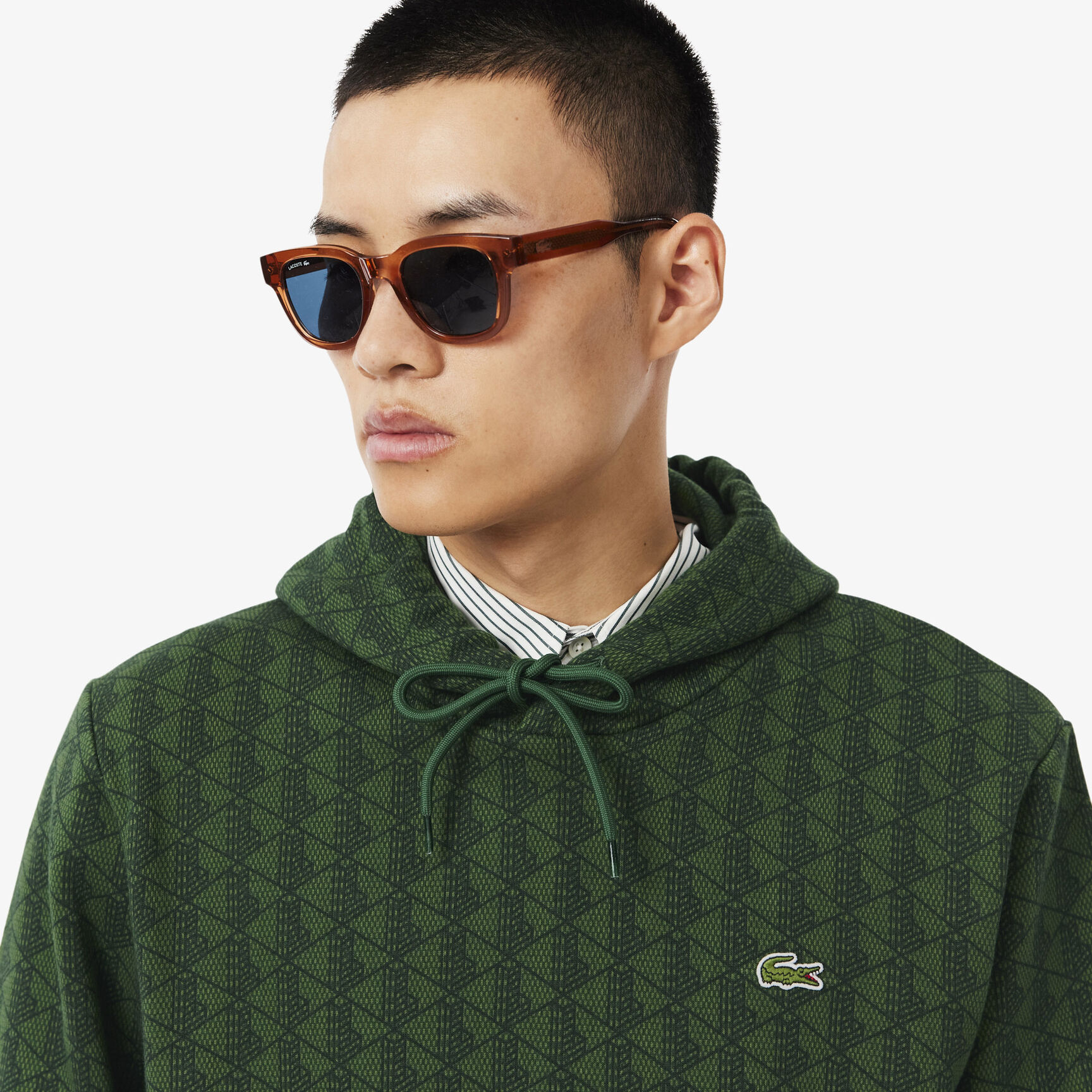 Monogram fleece hoodie - SH5885-00-D1R