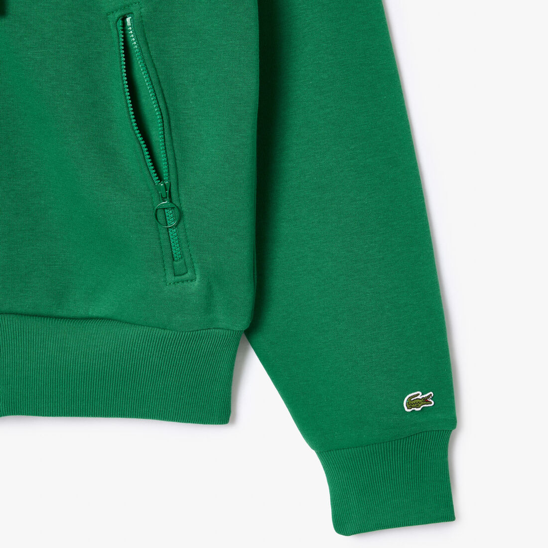 سويت شيرت رياضي بياقة بولو ومطرز بكلمة Lacoste Zipped Cotton Jogger Sweatshirt - SF1877-00-CNQ