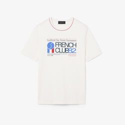 lacoste runway tennis print t shirt