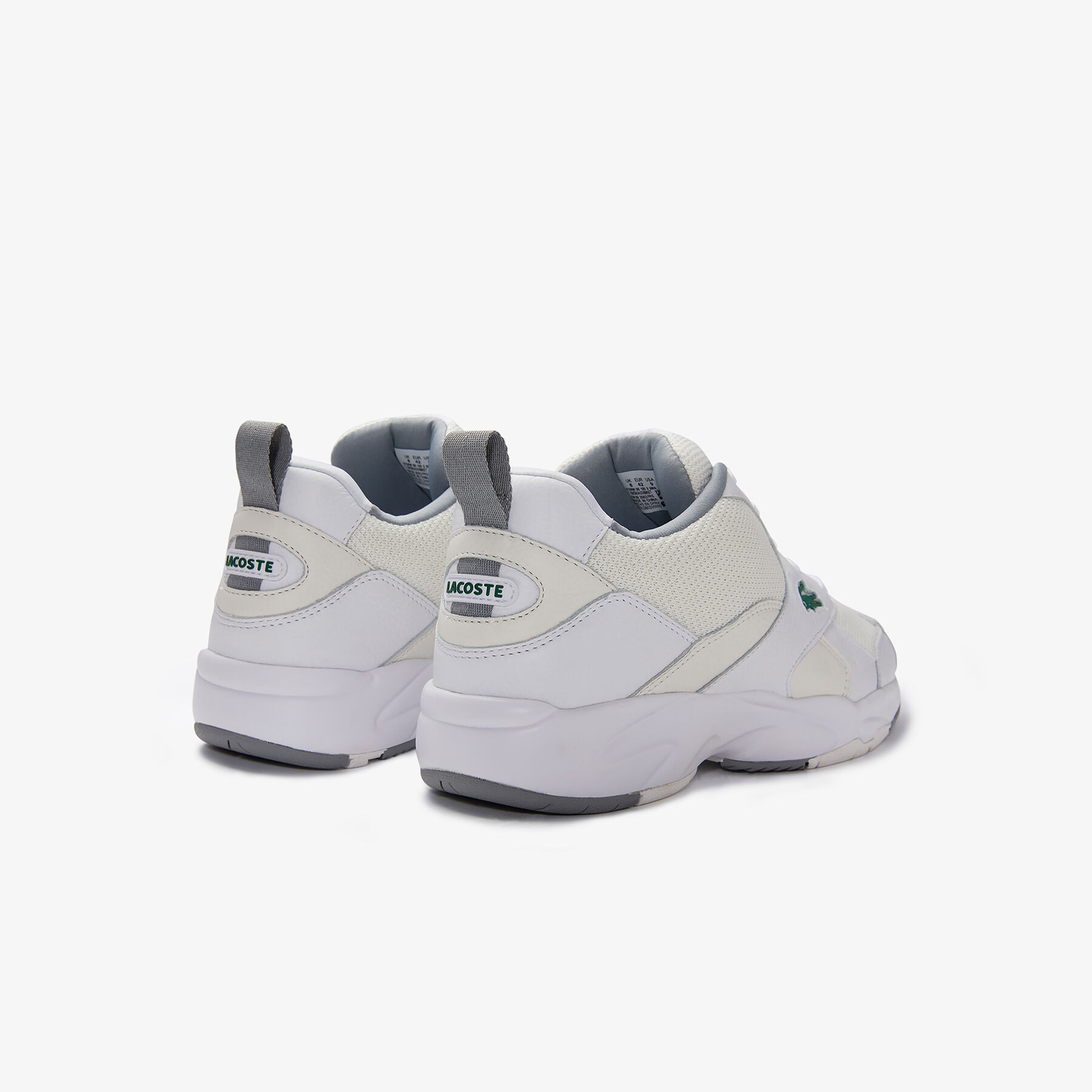 Men's Storm 96 Leather and Textile Trainers lacoste men s storm 96 leather and textile trainers