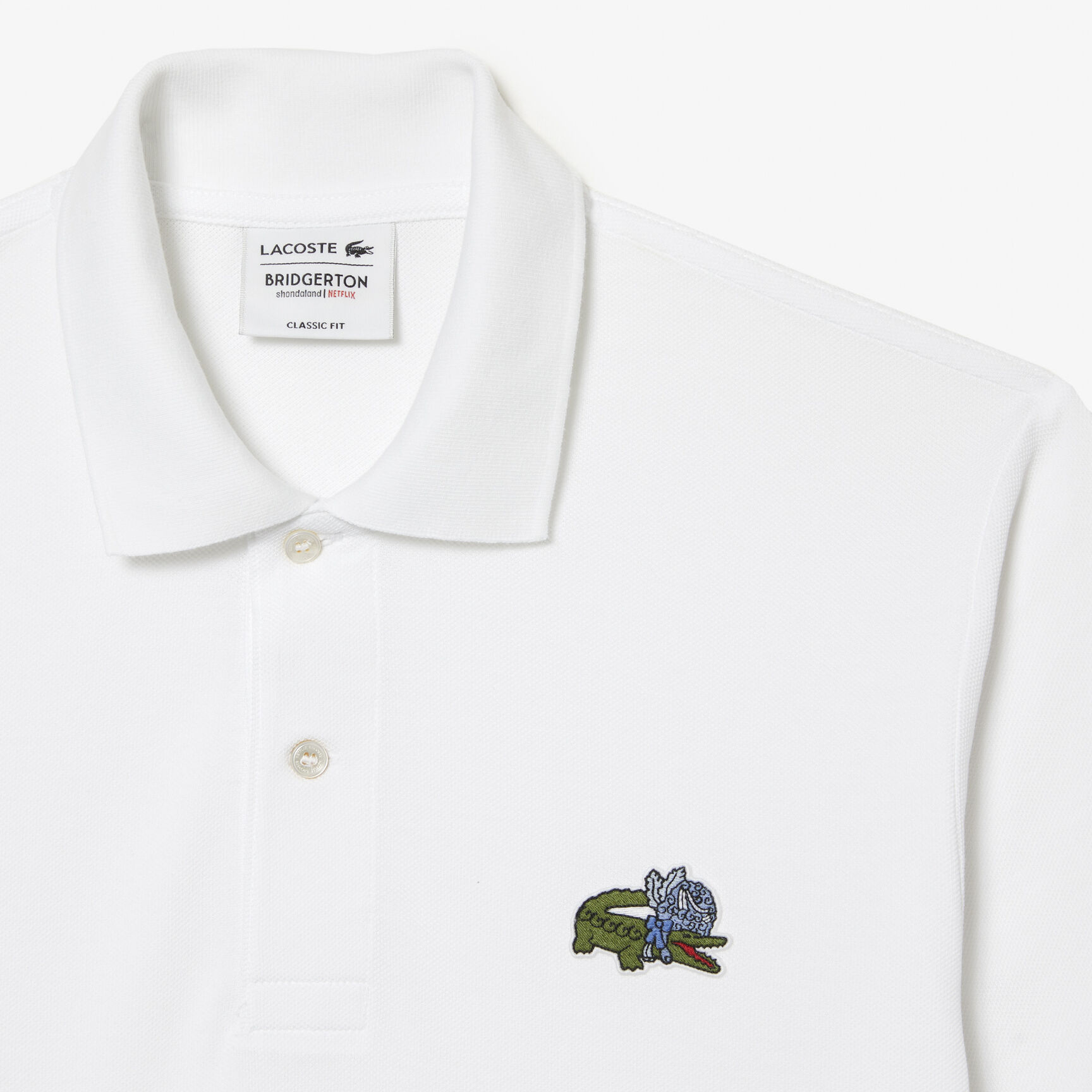 تيشيرت بولو قطن عضوي للرجال مجموعة Lacoste x Netflix تيشيرت بولو قطن عضوي للرجال مجموعة Lacoste x Netflix