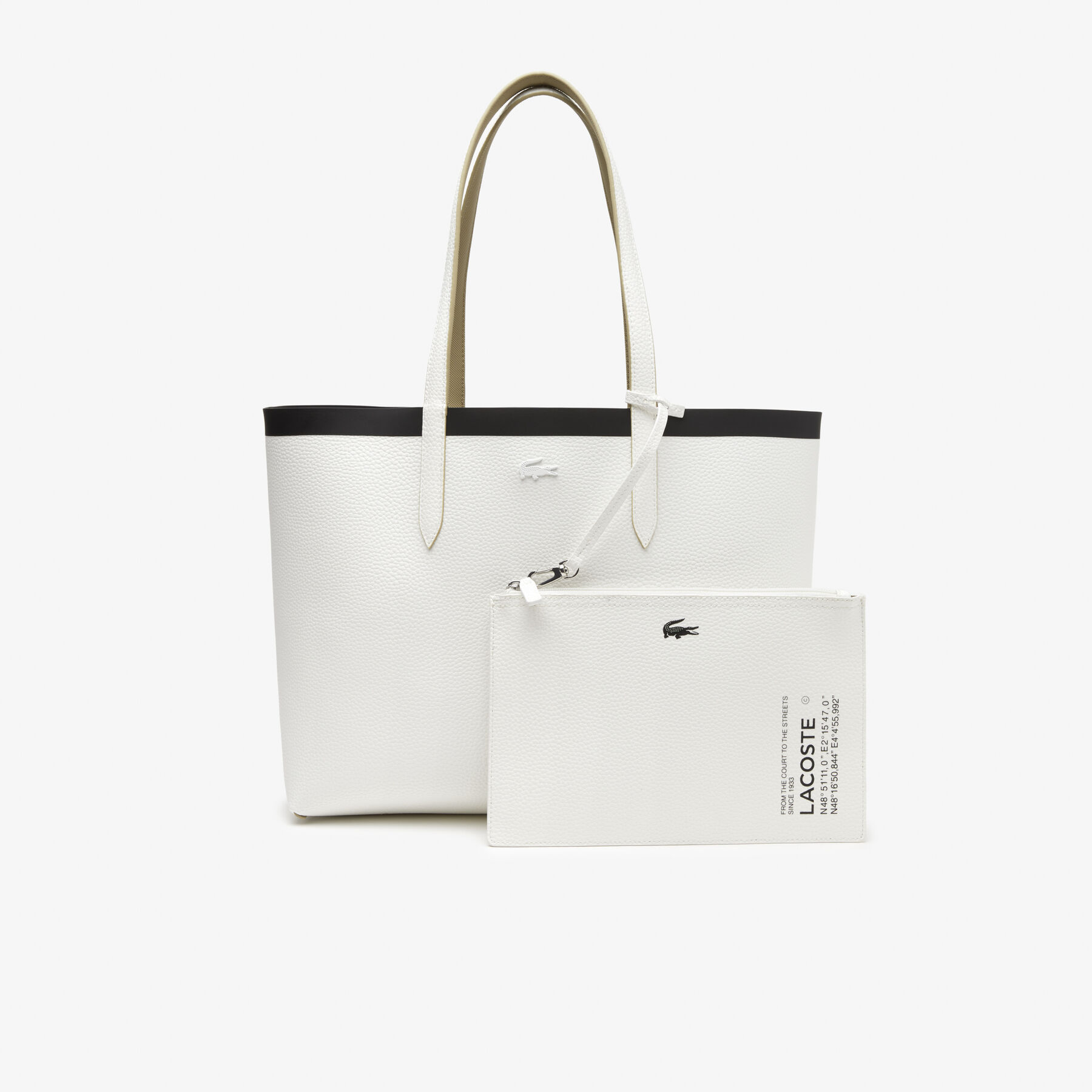 Women’s Lacoste Anna Reversible Tote with Zipped Pouch women s lacoste anna reversible tote with zipped pouch
