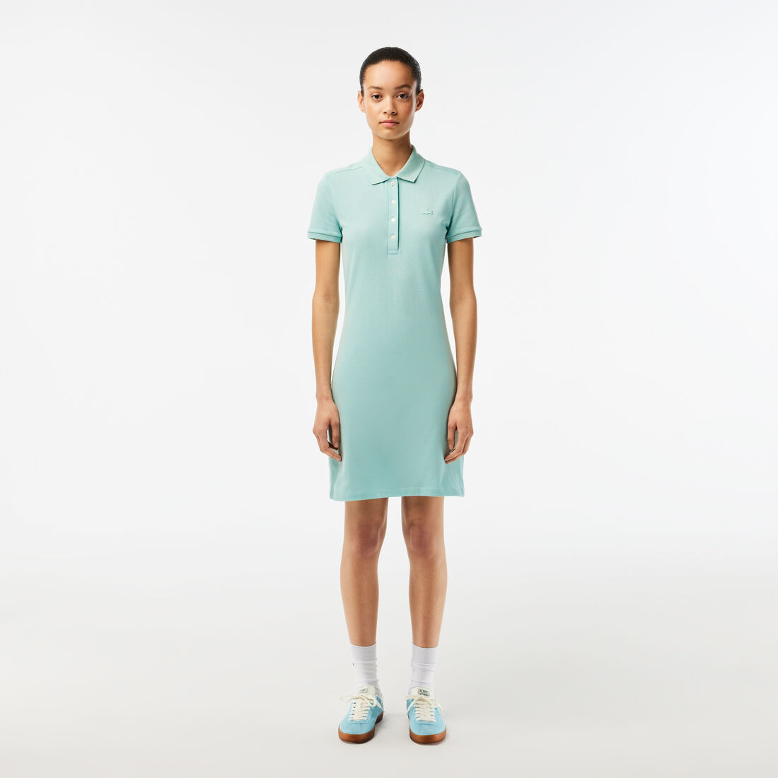 Women's Stretch Cotton Pique Polo Dress - EF5473-00-LGF