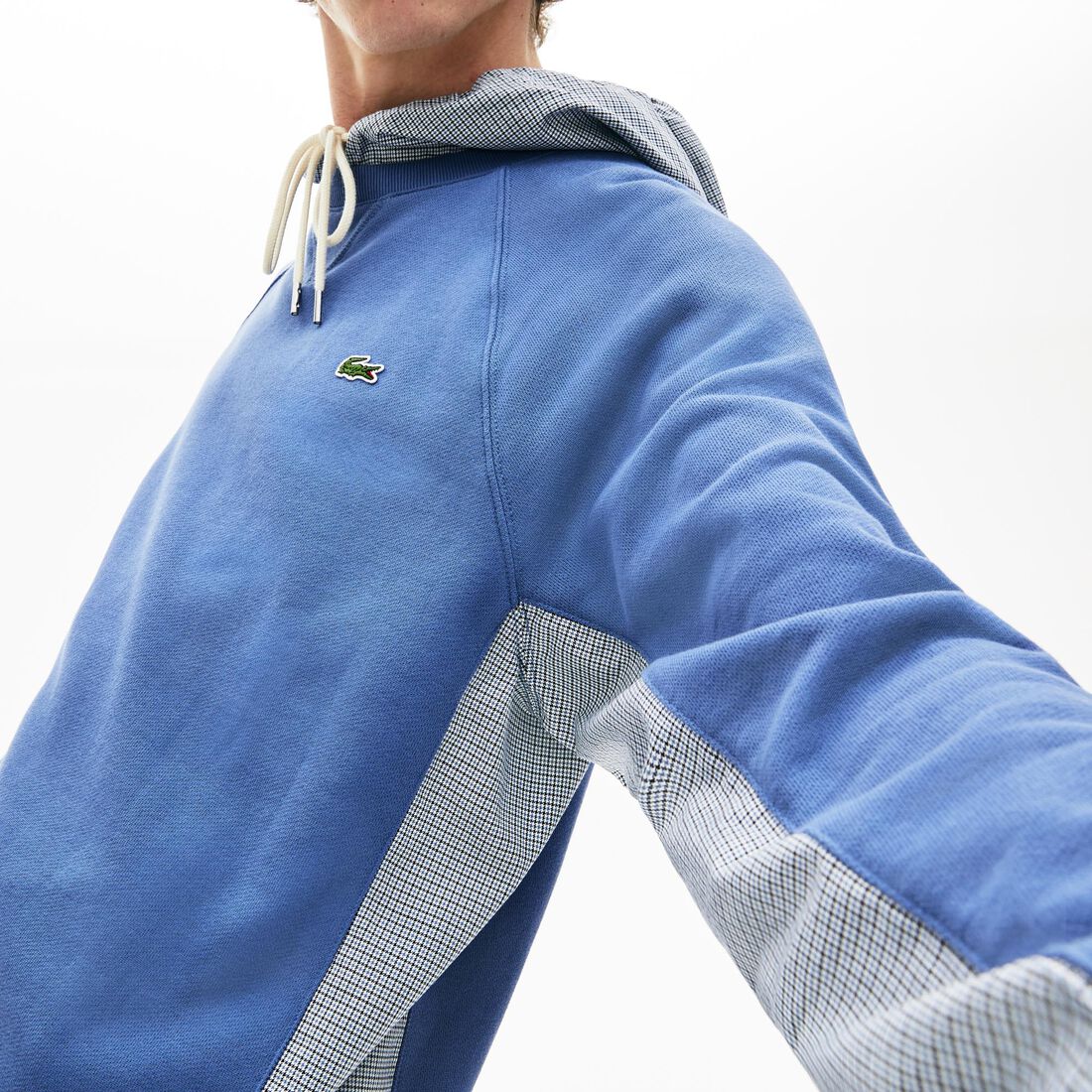 قميص ثقيل للرجال من الصوف مع كلمة Lacoste المزركشة بألوان متعددة قميص ثقيل للرجال من الصوف مع كلمة Lacoste المزركشة بألوان متعددة