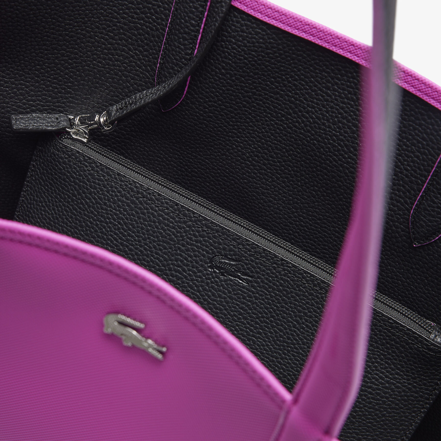 lacoste anna reversible tote with pouch