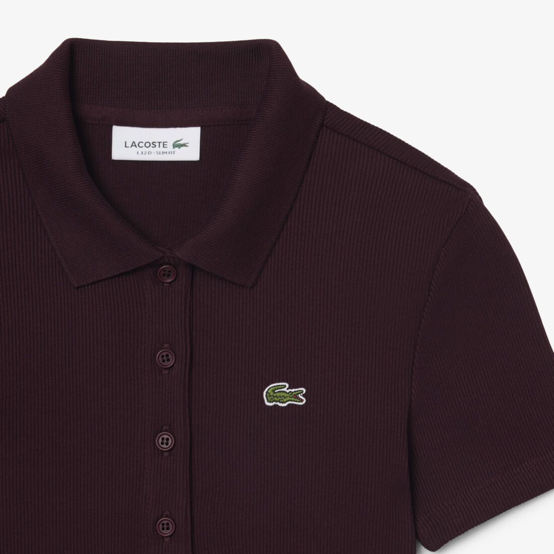 Slim Fit L.12.D Ribbed Cotton Polo Shirt lacoste slim fit l 12 d ribbed cotton polo shirt