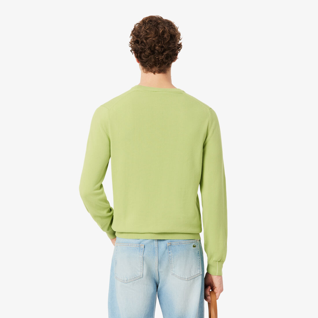 سترة قطنية أحادية اللون بياقة دائرية Monochrome Crew Neck Cotton Sweater - AH1985-00-UYB