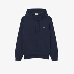 lacoste classic fit zipped fleece sweatshirt