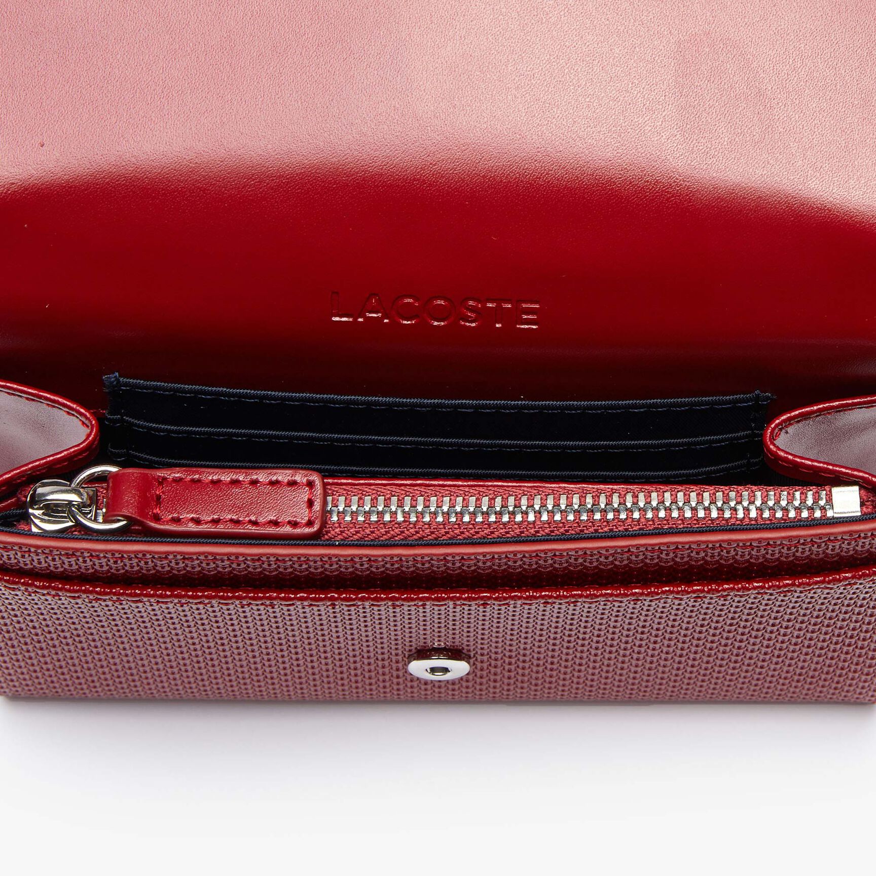 محفظة بقلاب وكبسون من جلد البيكيه غير اللامع مجموعة Chantaco للنساء محفظة بقلاب وكبسون من جلد البيكيه غير اللامع مجموعة Chantaco للنساء