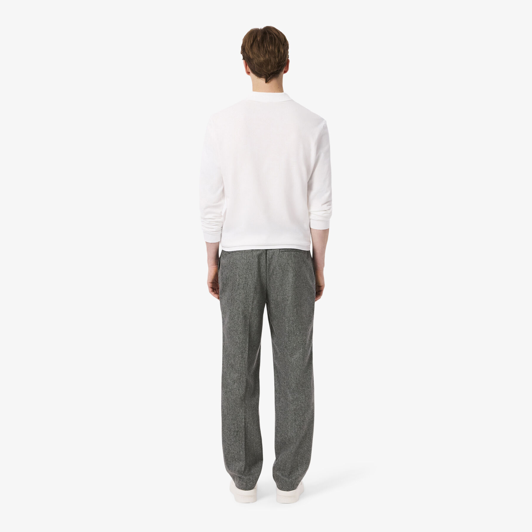 بنطال صوف شيفرون بقصّة مستقيمة Straight Fit Chevron Wool Pants - HH5728-00-UWC