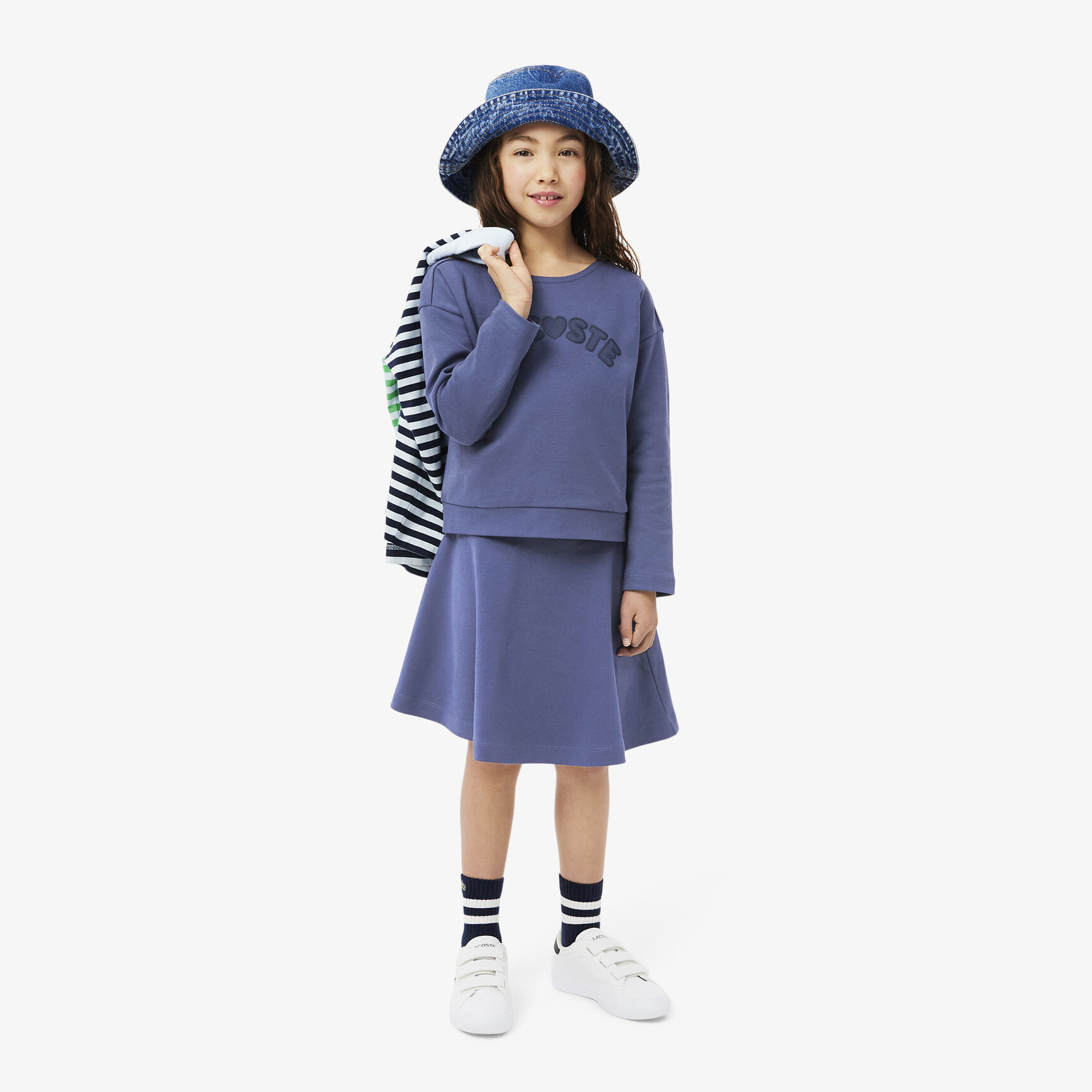 تنورة متشابكة بخصر مطاطي Elastic Waist Interlock Skirt - JJ8441-00-I1M