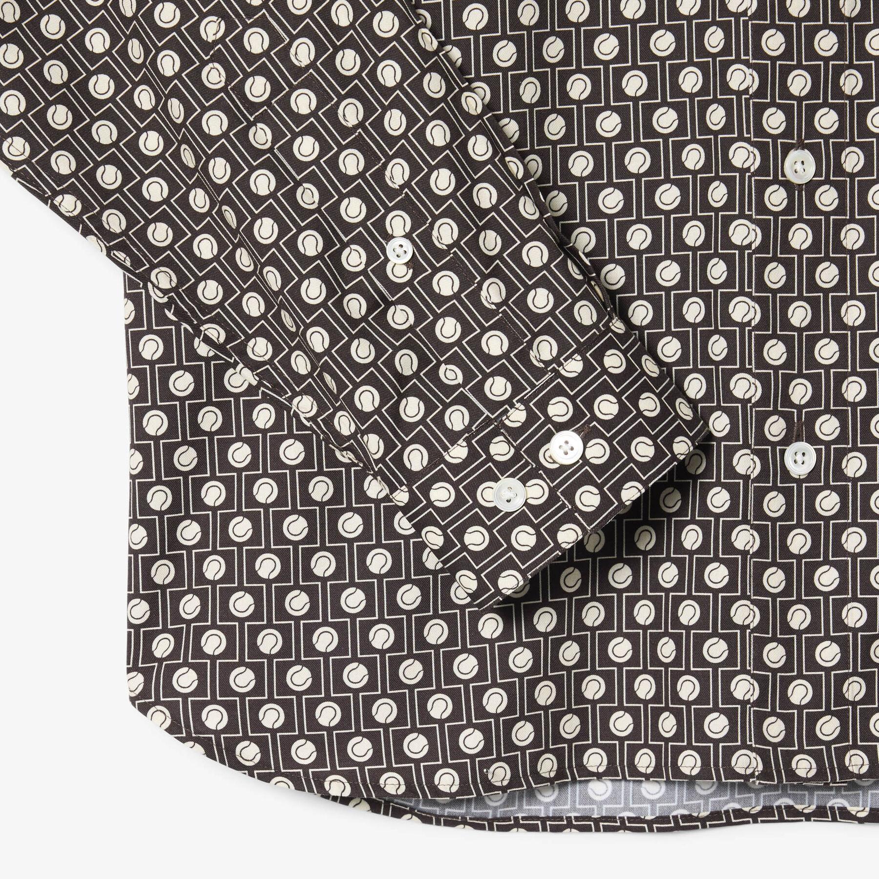 Regular Fit Printed Cotton Shirt lacoste regular fit printed cotton shirt