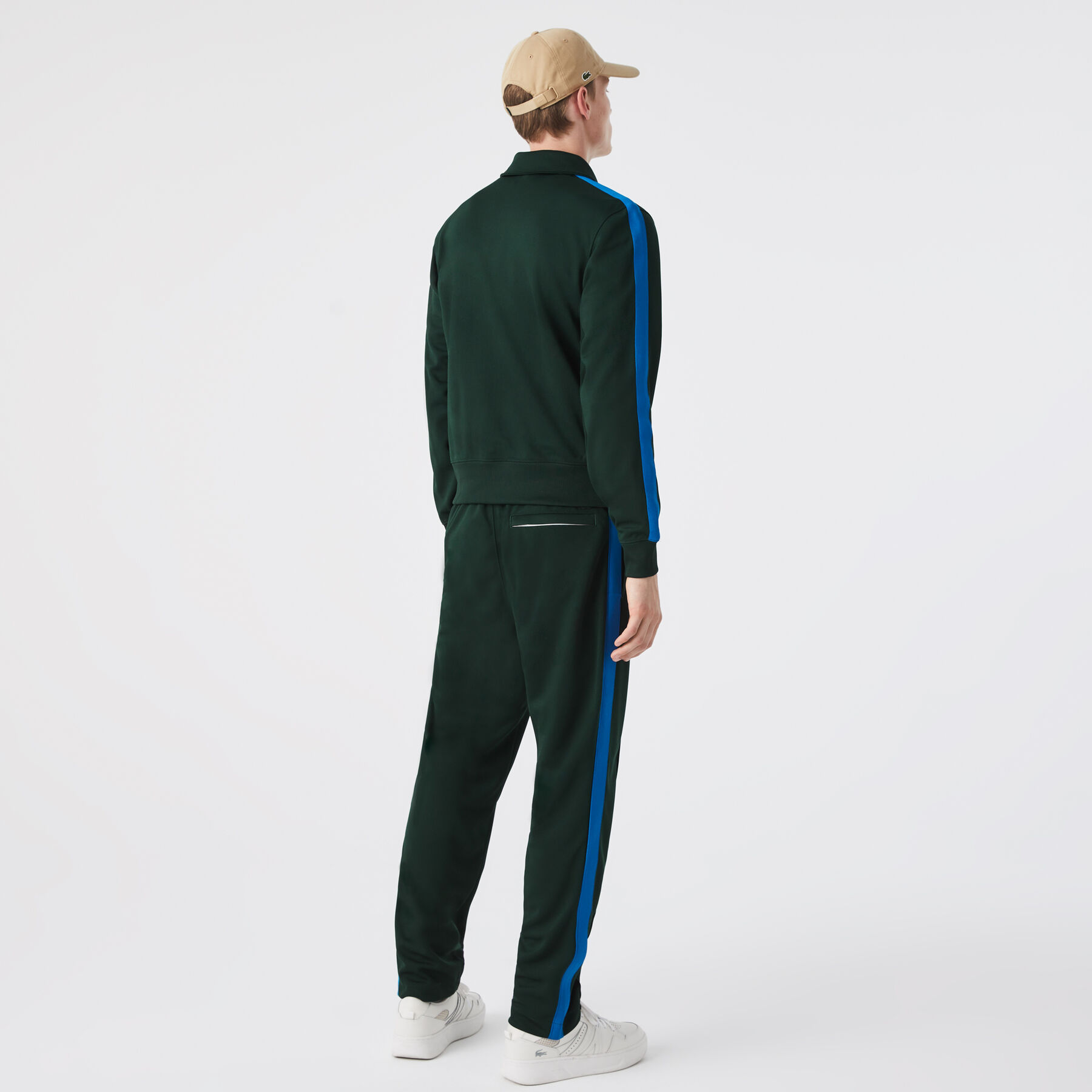 lacoste men s contrast side band trackpants