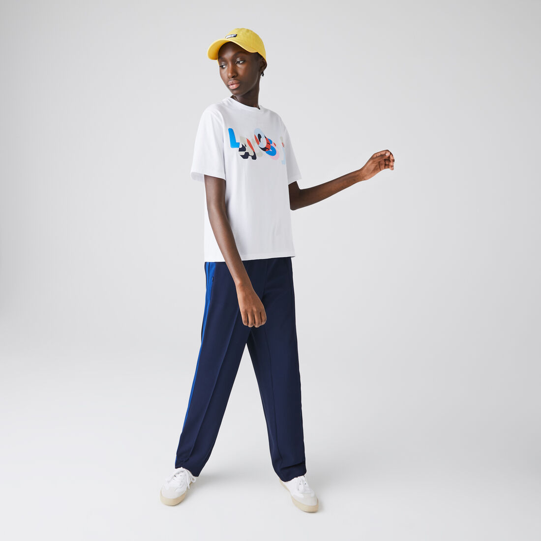 Women's Crew Neck Lacoste Print Soft Cotton T-shirt Women's Crew Neck Lacoste Print Soft Cotton T-shirt