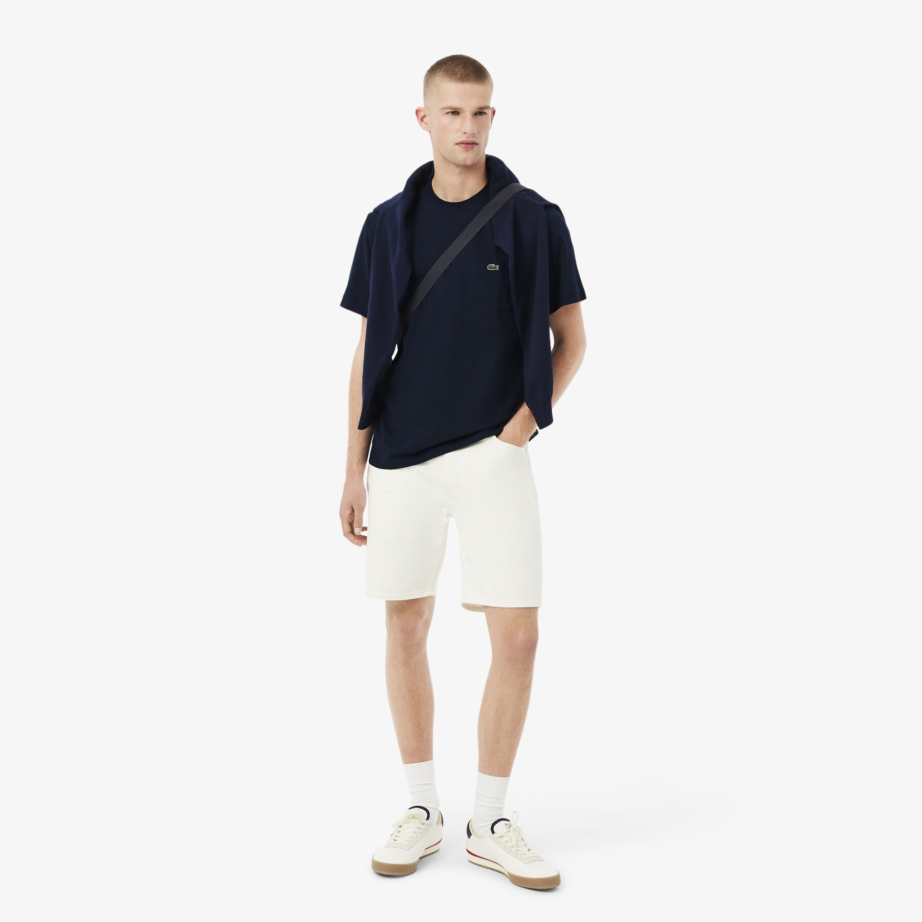 lacoste cotton t shirt with breast pocket