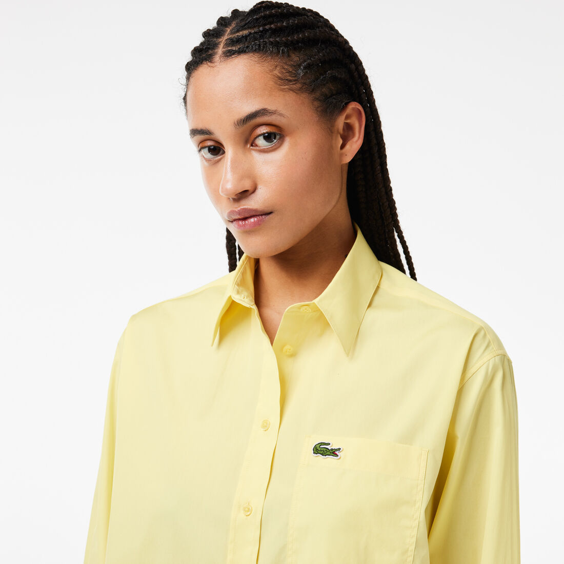 قميص بوبلين قطني مقاس كبير Oversized Fit Cotton Poplin Shirt - CF7706-00-107