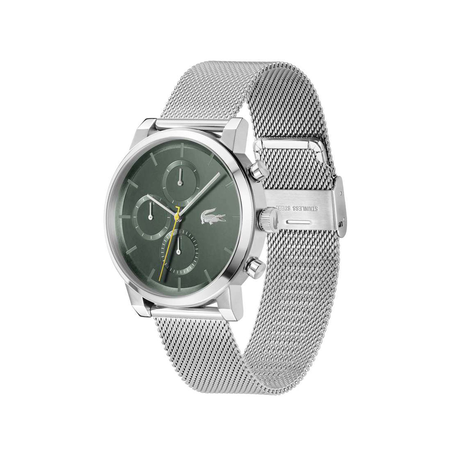 Men Stainless Steel Mesh Bracelet Multifunction Quartz Watch - 2011410-SLV