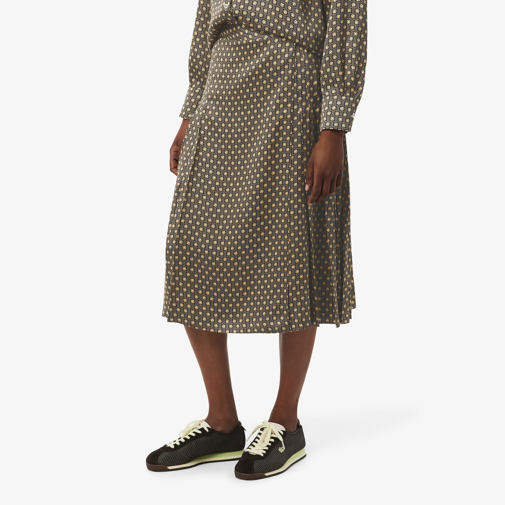 Printed pleated Midi Skirt - JF0253-00-4IZ