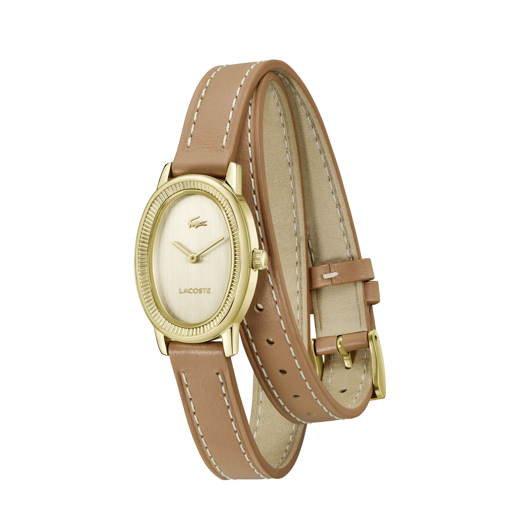 lacoste parisienne women s gold dial watch
