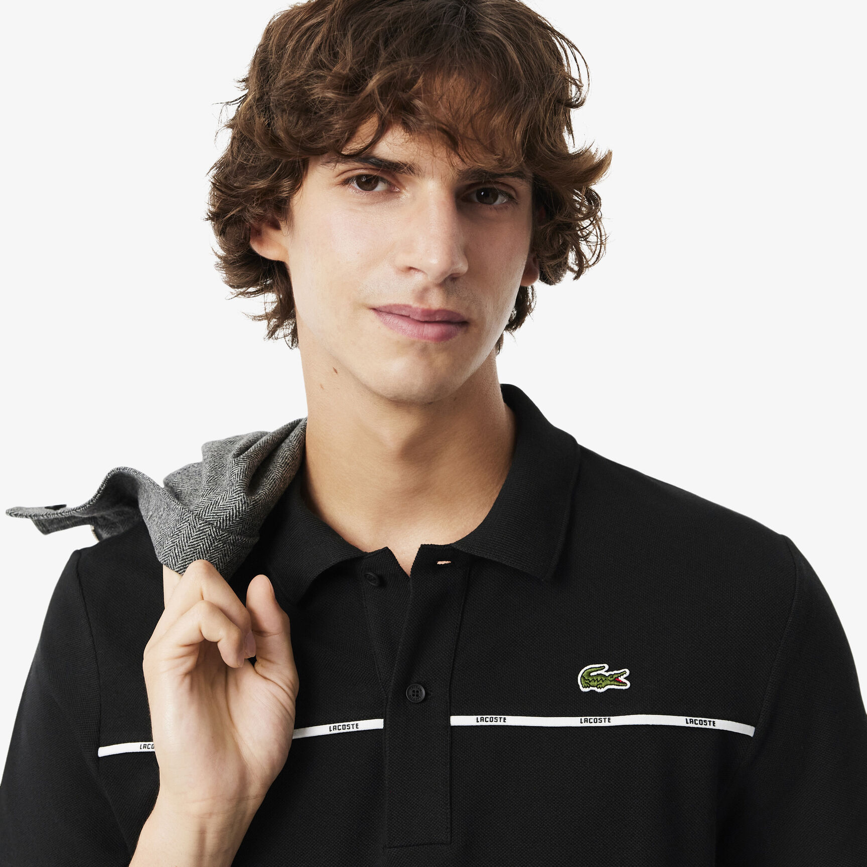 تيشيرت بولو L.12.12 بقصة عادية وتفاصيل شعارية Regular Fit Logo Trim L.12.12 Polo Shirt - PH9863-00-031