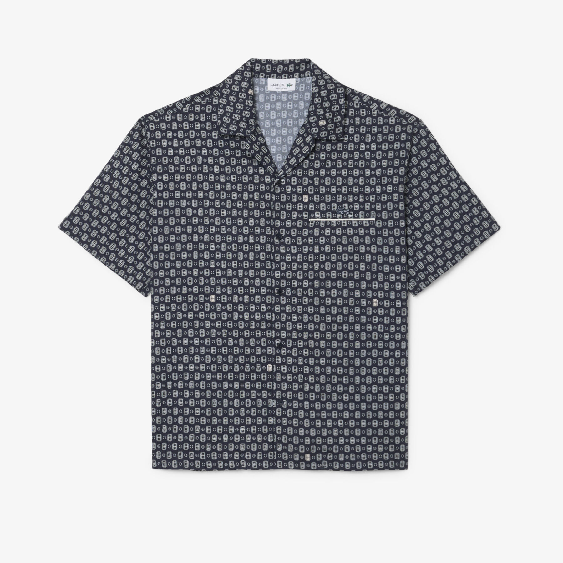 lacoste relaxed fit printed shirt