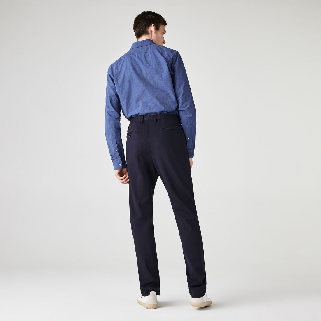 Men's Slim Fit Small Houndstooth Print Cotton Shirt Men's Slim Fit Small Houndstooth Print Cotton Shirt