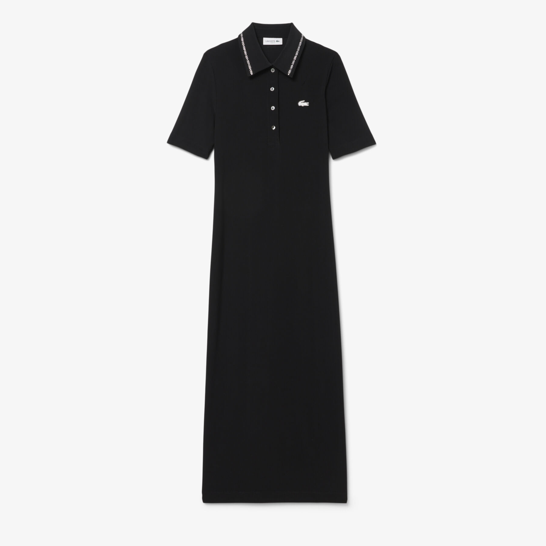 Slim Fit Diamante Crocodile Polo Collar Dress lacoste slim fit diamante crocodile polo collar dress