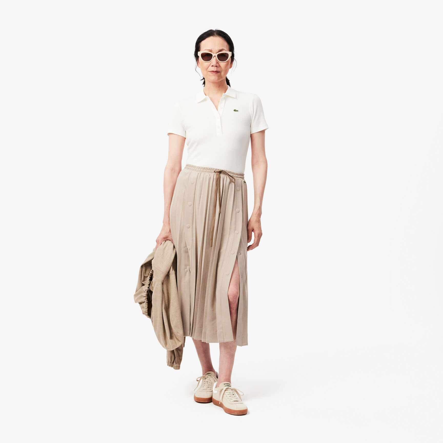 تنورة الفانيلا طويلة مطوي Long Pleated Flannel Skirt - JF4187-00-ICC