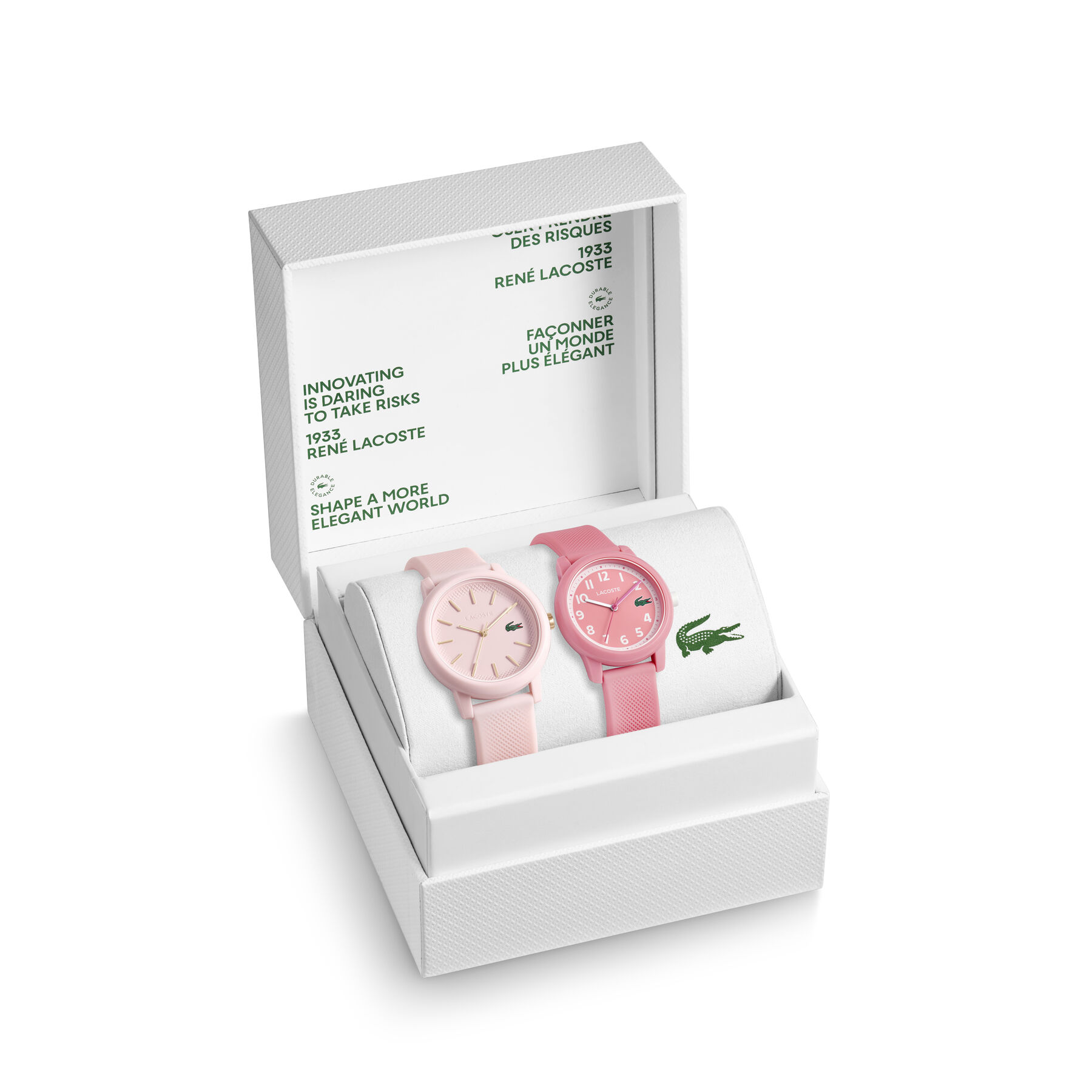 Pink Silicone Watch Gift Set lacoste pink silicone watch gift set