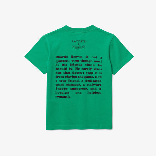 Boys’ Lacoste X Peanuts Print Organic Cotton T-shirt