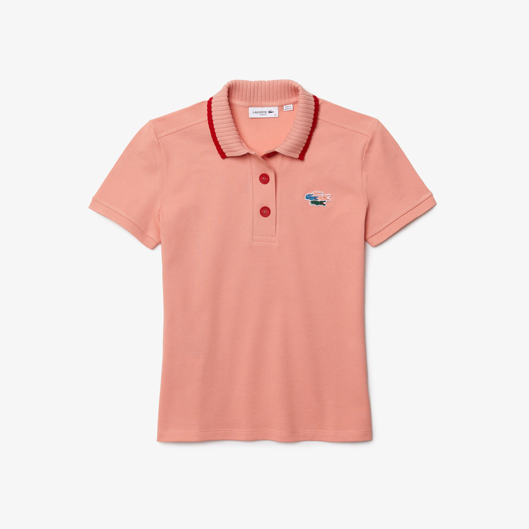 Women’s Lacoste Slim Fit Crocodiles Organic Cotton Piqué Polo Women’s Lacoste Slim Fit Crocodiles Organic Cotton Piqué Polo