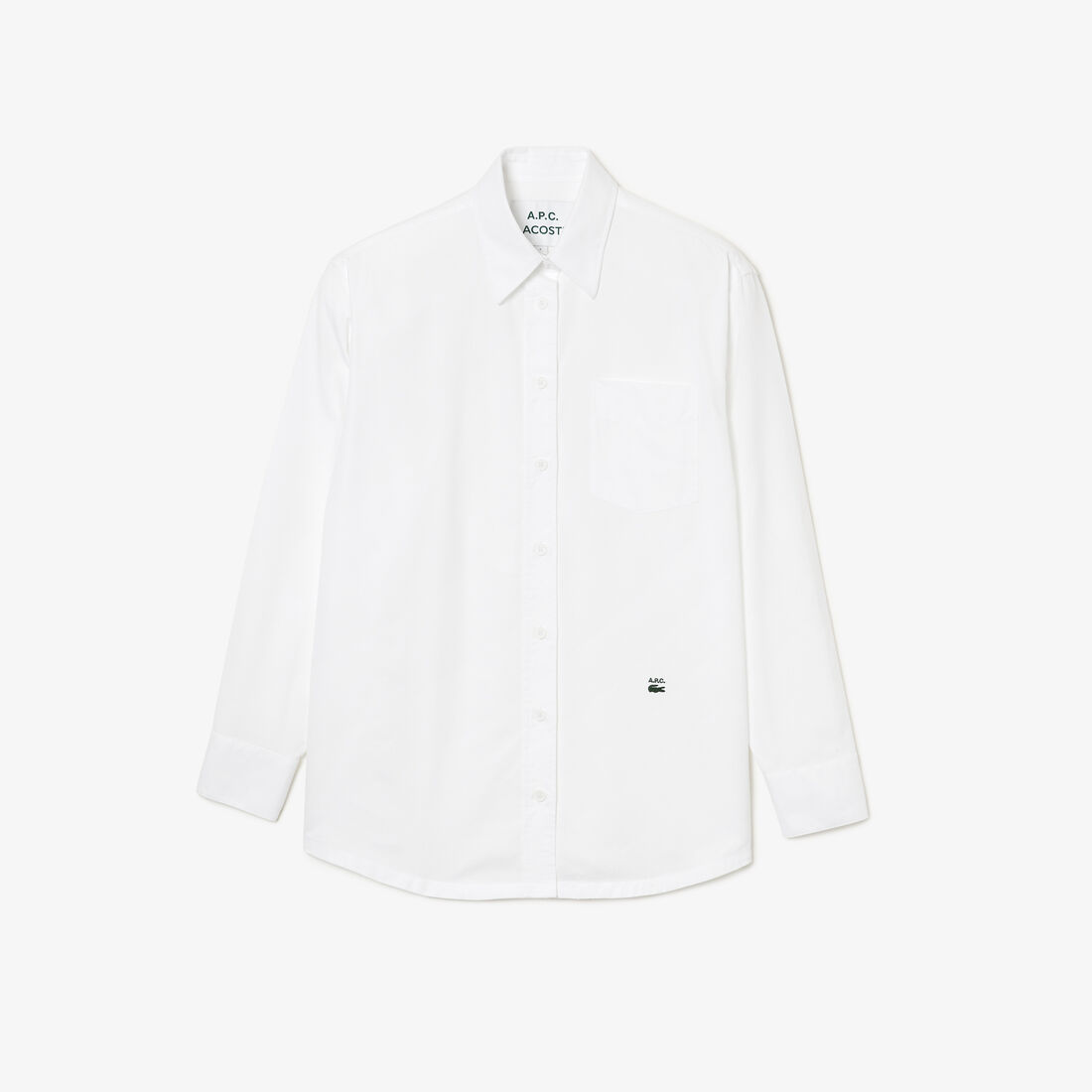 قميص قطن مخطط للنساء مجموعة Lacoste x A.P.C. قميص قطن مخطط للنساء مجموعة Lacoste x A.P.C.