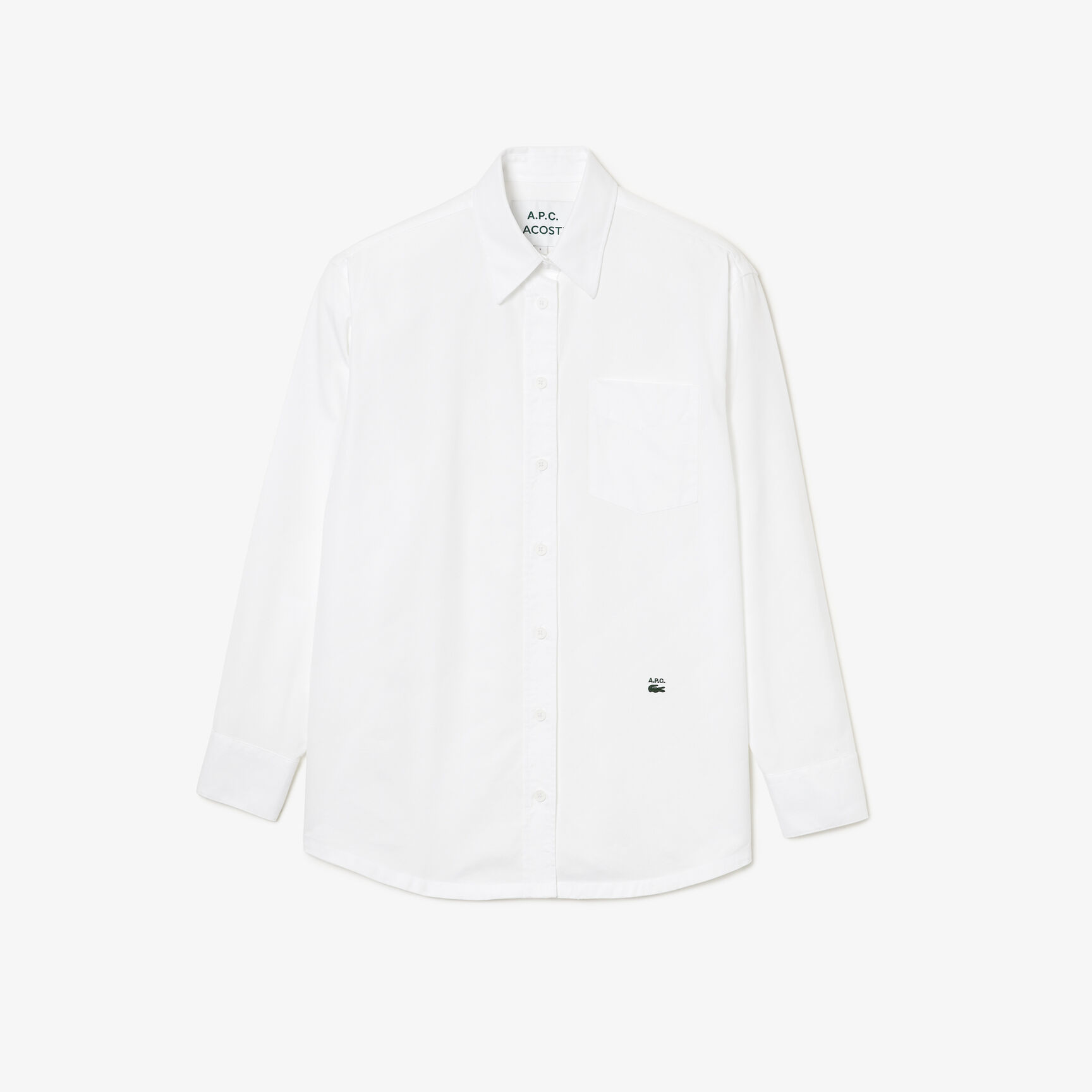 قميص قطن مخطط للنساء مجموعة Lacoste x A.P.C. قميص قطن مخطط للنساء مجموعة Lacoste x A.P.C.