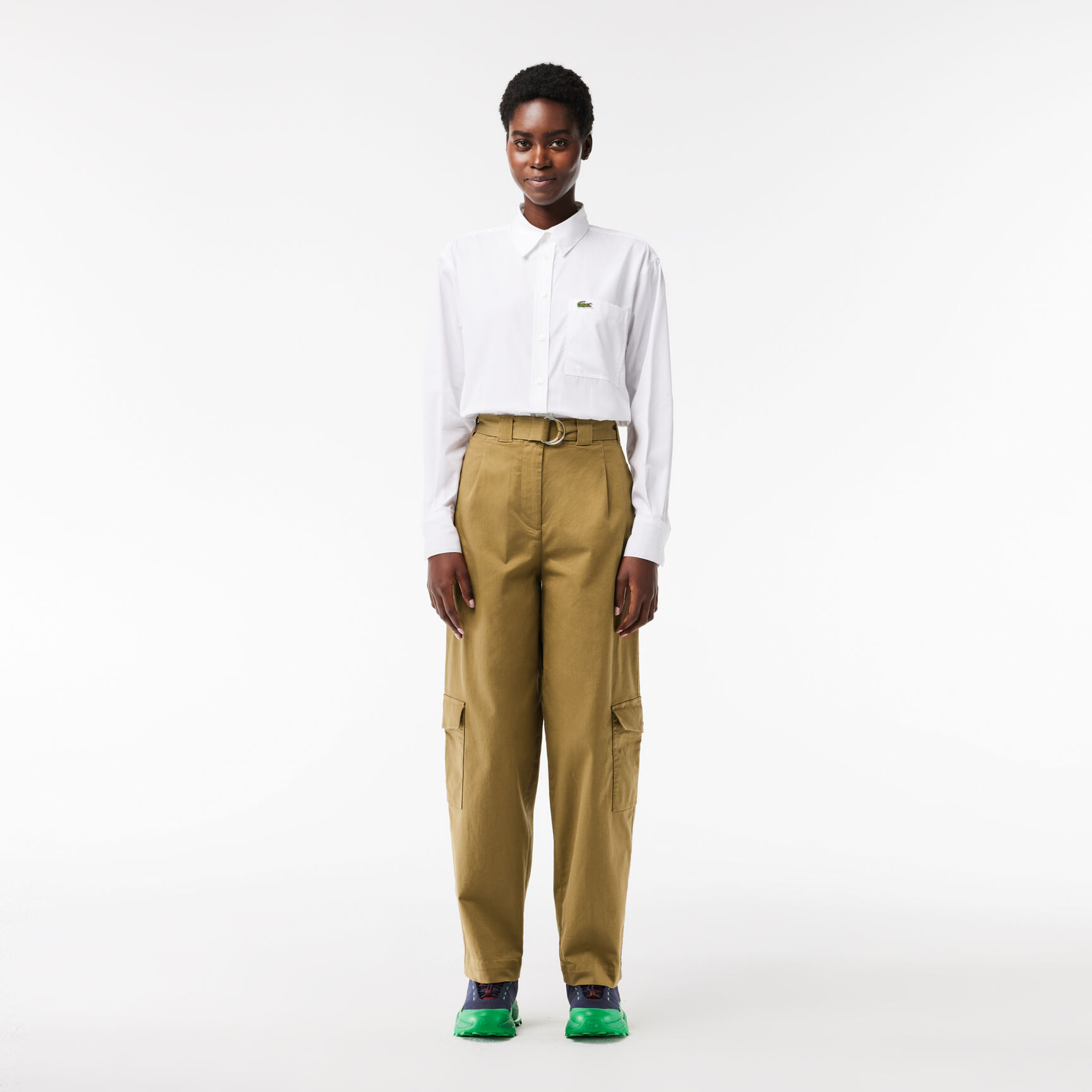 قميص لاكوست × باندير بوبلين قطني مخطط Stretch Cotton Gabardine Cargo Pants - HF0787-00-SIX