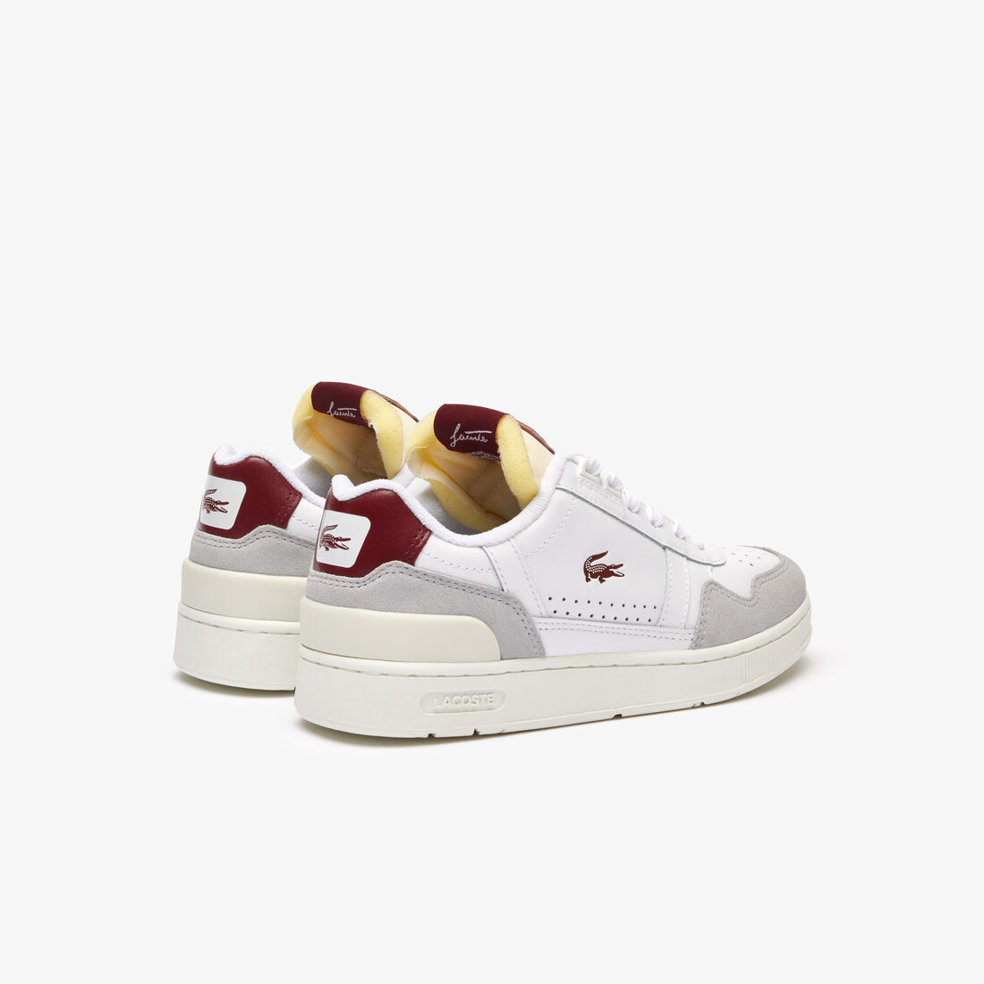 سنيكرز تي كليب جلد بحواف بارزة للنساء Women's T-Clip Leather Trim Trainers - 46SFA0061-2G1