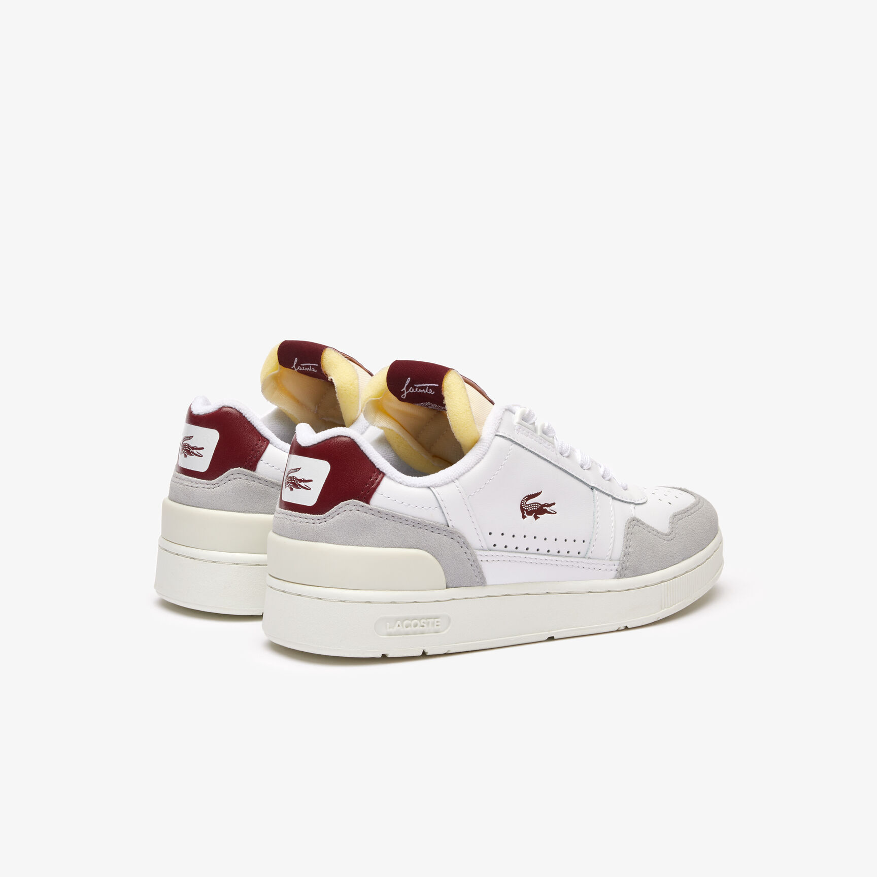 سنيكرز تي كليب جلد بحواف بارزة للنساء Women's T-Clip Leather Trim Trainers - 46SFA0061-2G1