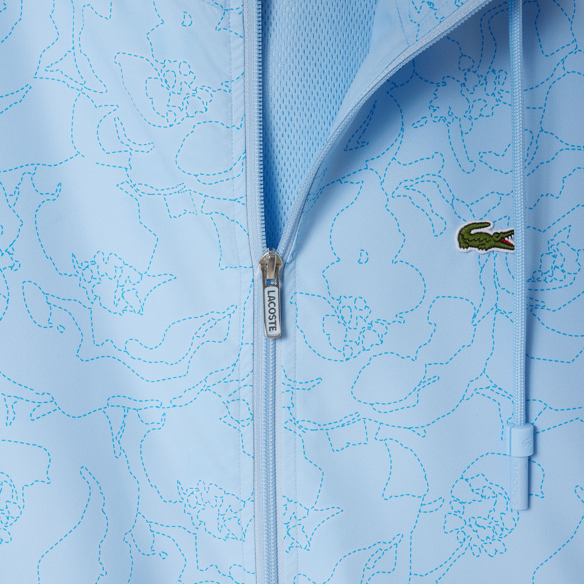 Flower Print Windbreaker, Blue | LACOSTE UAE