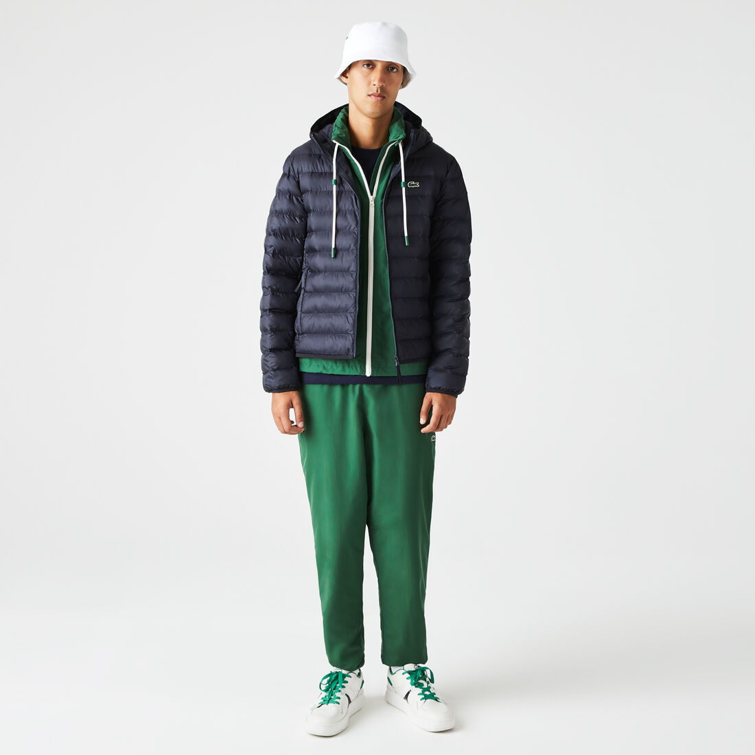 Men's Lacoste Quilted Hooded Short Jacket Men's Lacoste Quilted Hooded Short Jacket - BH0539-00-HDE