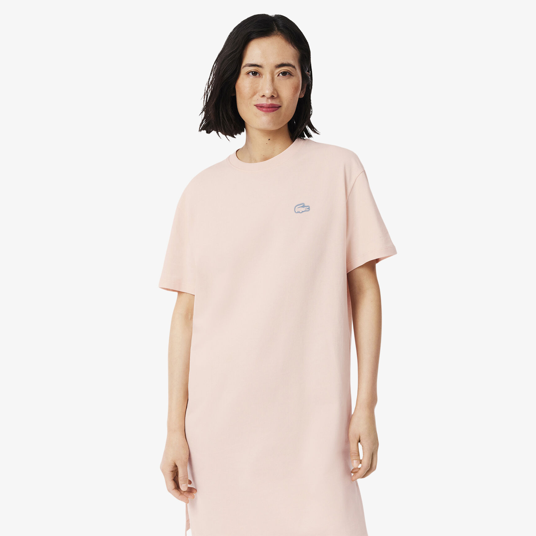 فستان تي شيرت من القطن الجيرسي كبير الحجم Oversized Cotton Jersey T-shirt Dress - EF2864-00-HCZ