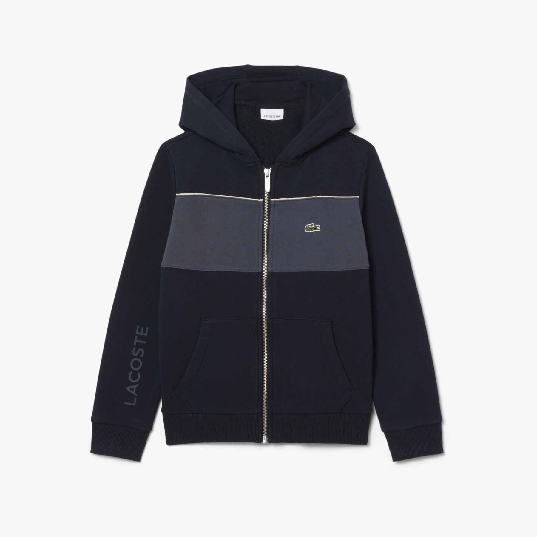 Colour-Block Zipped Hoodie lacoste colour block zipped hoodie