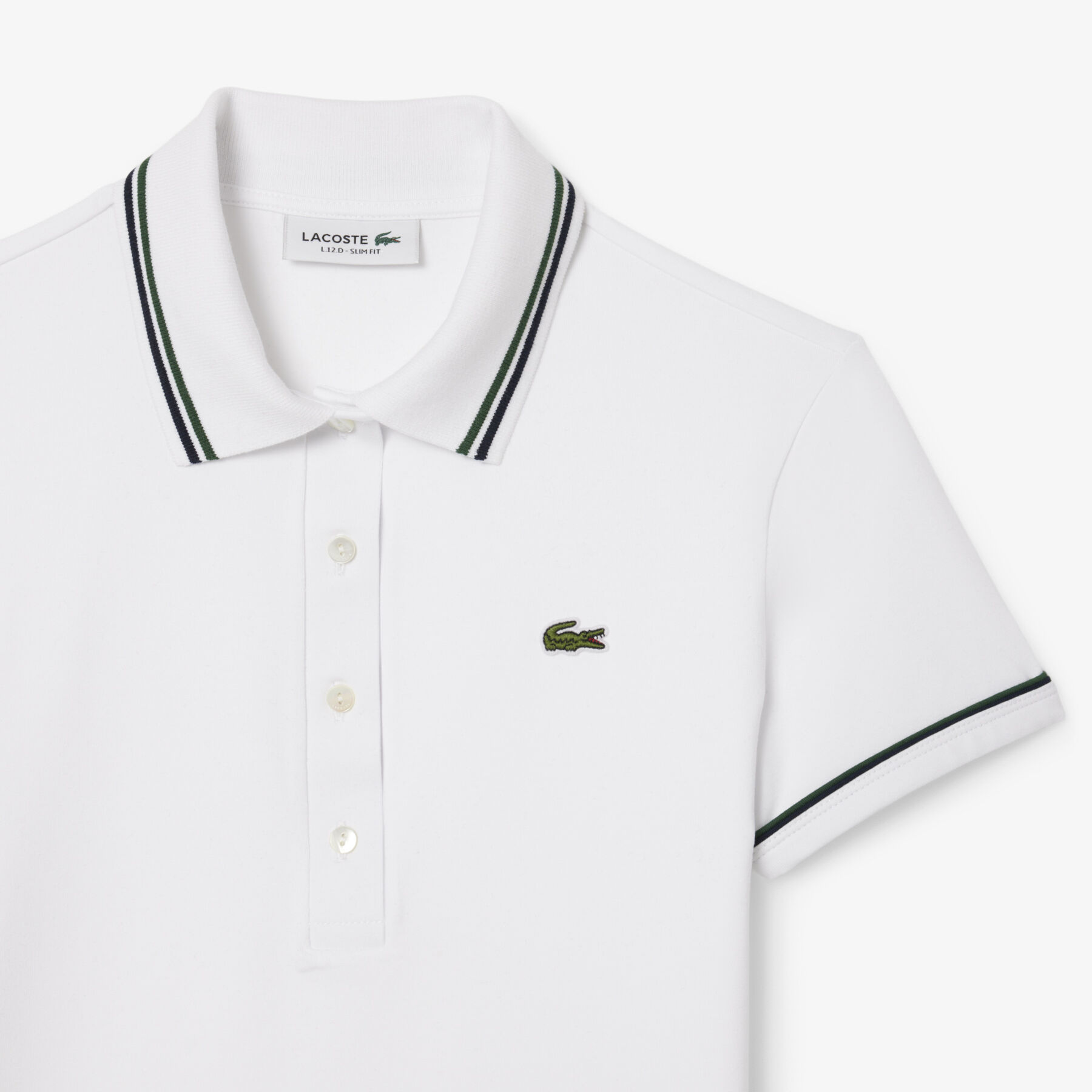 lacoste l 12 d slim fit trim detail polo shirt