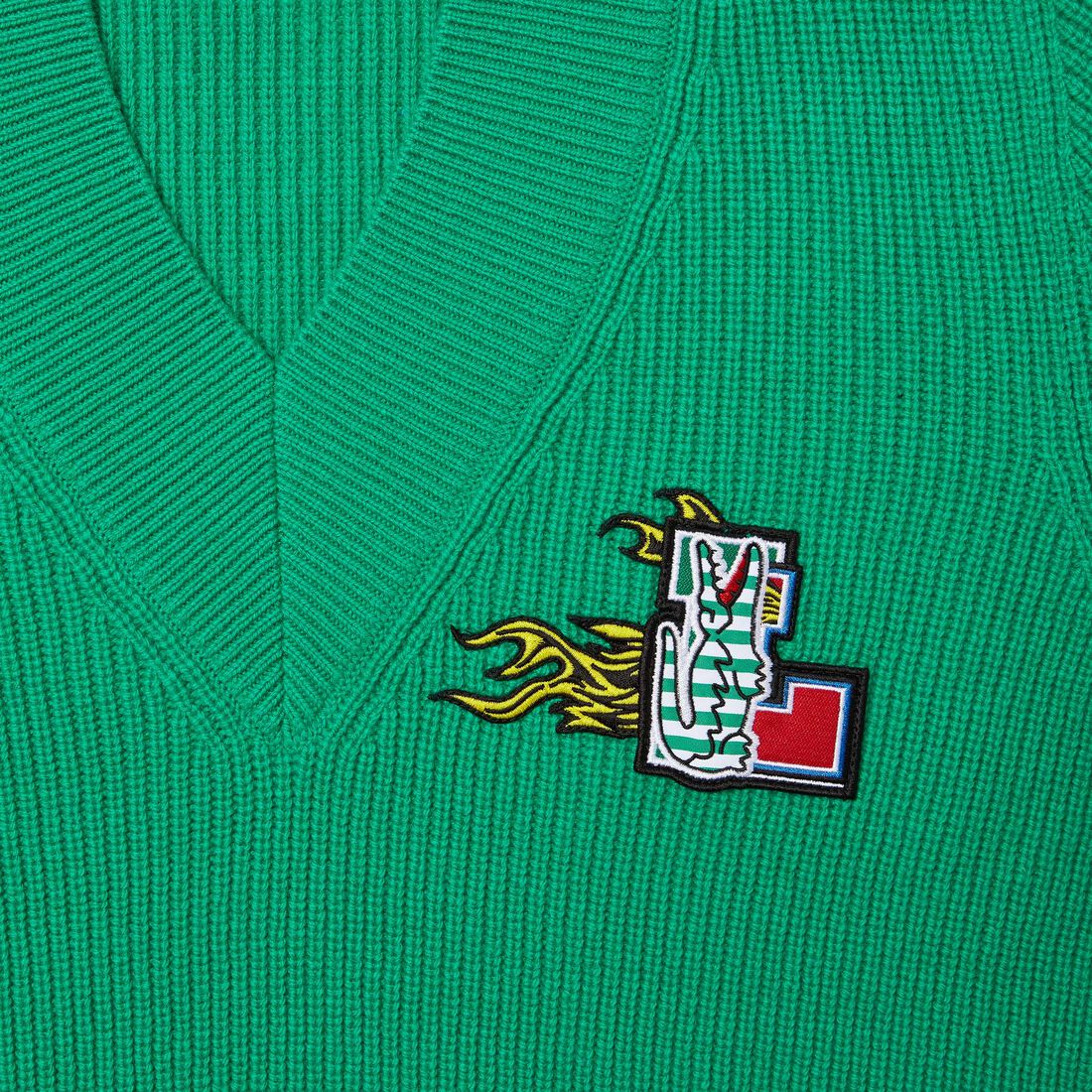 Women's Lacoste Holiday V-Neck Wool Sweater Women's Lacoste Holiday V-Neck Wool Sweater