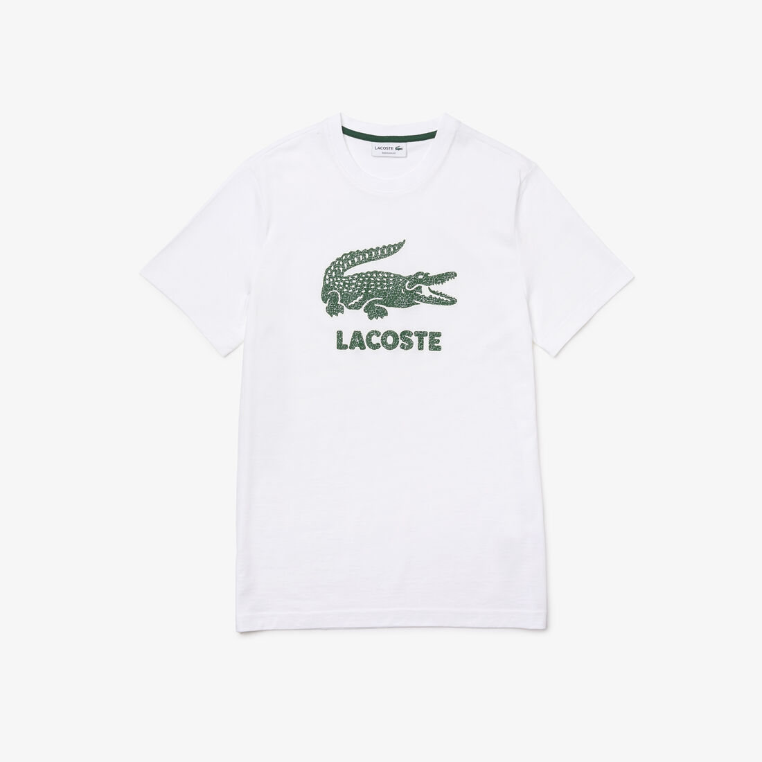 Men’s Crew Neck Crackled Logo Print Cotton T-shirt Men’s Crew Neck Crackled Logo Print Cotton T-shirt