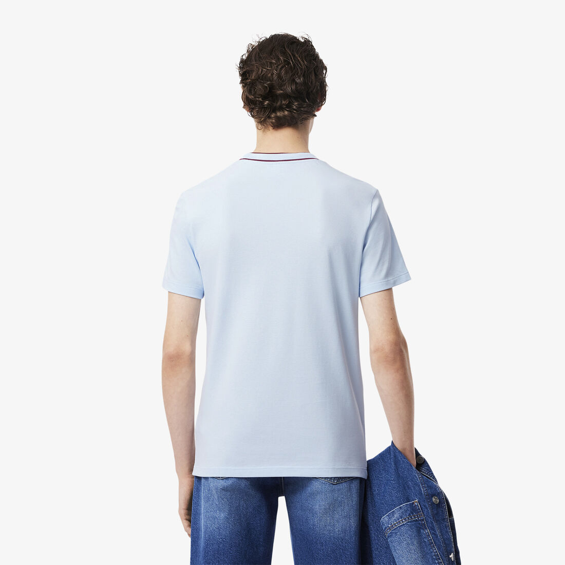 Stretch Pique Stripe Collar T-shirt Stretch Pique Stripe Collar T-shirt - TH8174-00-T01