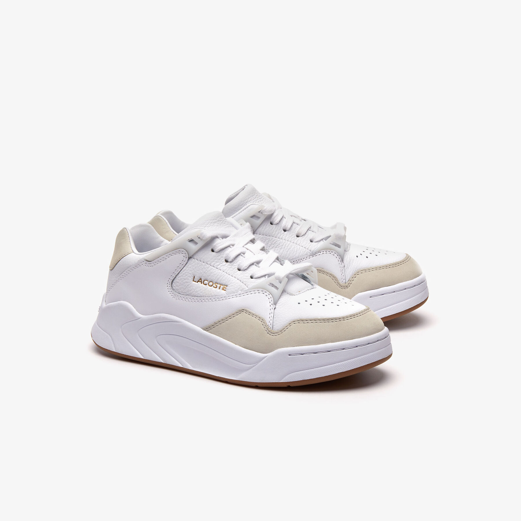 Women's Court Slam Tonal Leather Trainers lacoste women s court slam tonal leather trainers